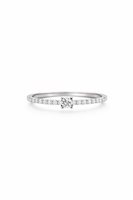 Ring Promesse Woman in White Gold Diamante SOLB1214